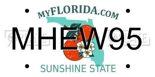 MHEW95 Florida License Plate