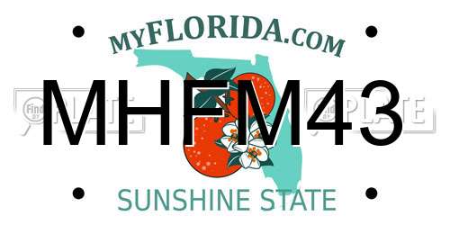 MHFM43 Florida License Plate