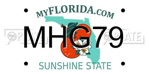 MHG79 Florida License Plate