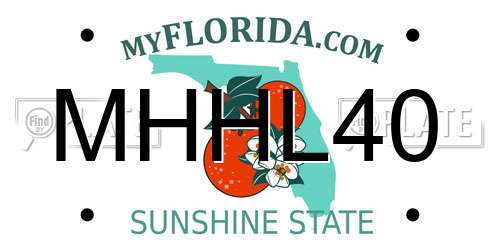 MHHL40 Florida License Plate