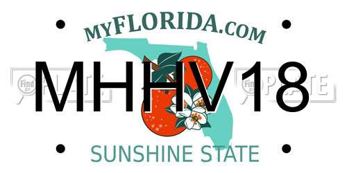 MHHV18 Florida License Plate