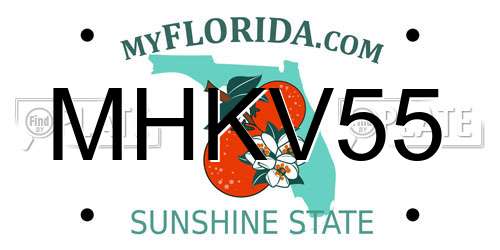 MHKV55 Florida License Plate