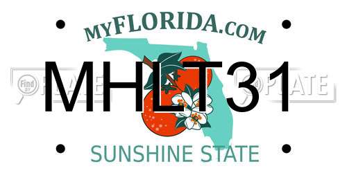 MHLT31 Florida License Plate