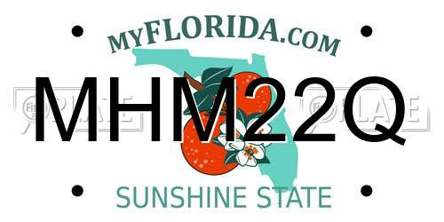 MHM22Q Florida License Plate