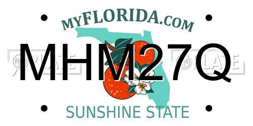 MHM27Q Florida License Plate