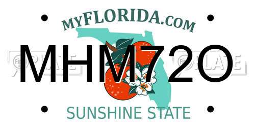 MHM72O Florida License Plate
