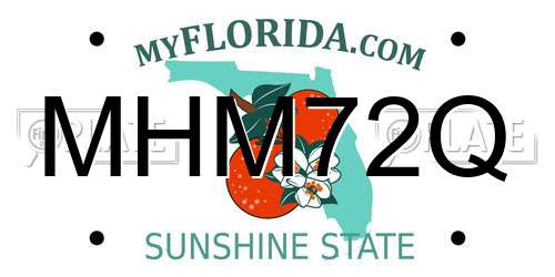 MHM72Q Florida License Plate