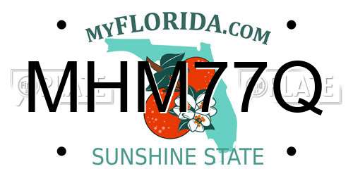 MHM77Q Florida License Plate