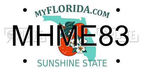 MHME83 Florida License Plate
