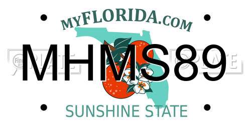 MHMS89 Florida License Plate