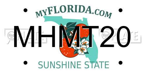 MHMT20 Florida License Plate