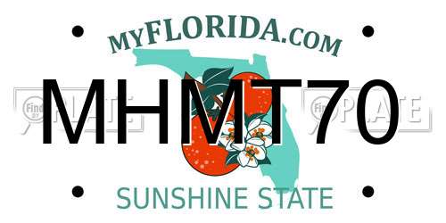 MHMT70 Florida License Plate