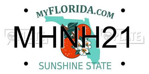 MHNH21 Florida License Plate