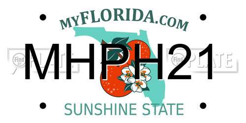 MHPH21 Florida License Plate