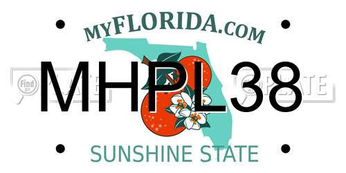 MHPL38 Florida License Plate