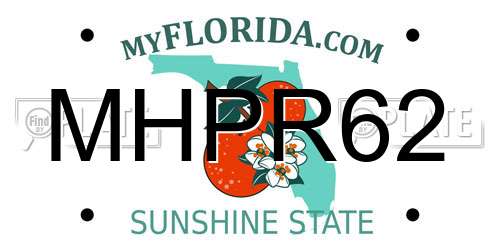 MHPR62 Florida License Plate