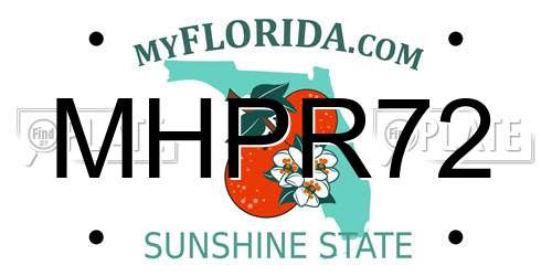 MHPR72 Florida License Plate