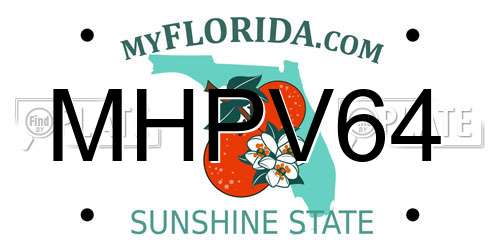 MHPV64 Florida License Plate
