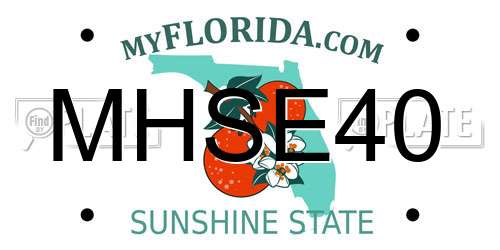 MHSE40 Florida License Plate
