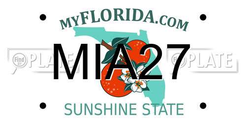 MIA27 Florida License Plate