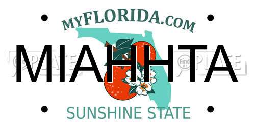 MIAHHTA Florida License Plate