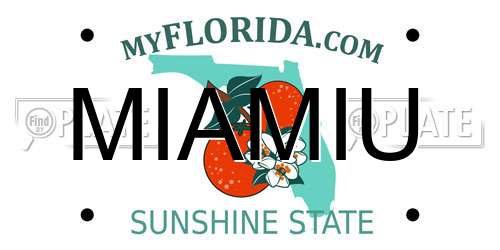MIAMIU Florida License Plate