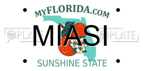 MIASI Florida License Plate
