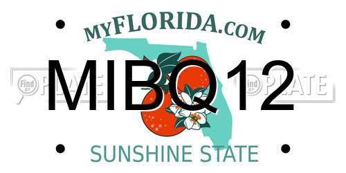 MIBQ12 Florida License Plate