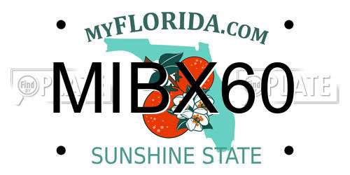 MIBX60 Florida License Plate
