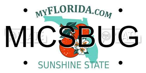 MICSBUG Florida License Plate