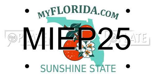 MIEP25 Florida License Plate