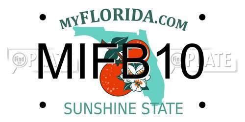 MIFB10 Florida License Plate