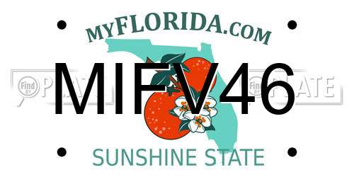 MIFV46 Florida License Plate