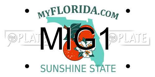 MIG1 Florida License Plate