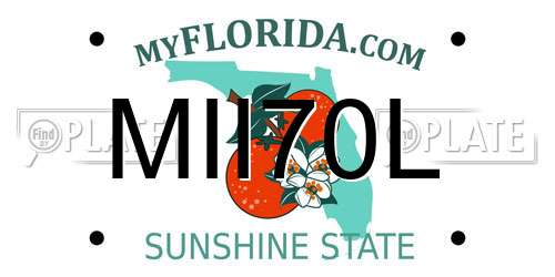 MII70L Florida License Plate