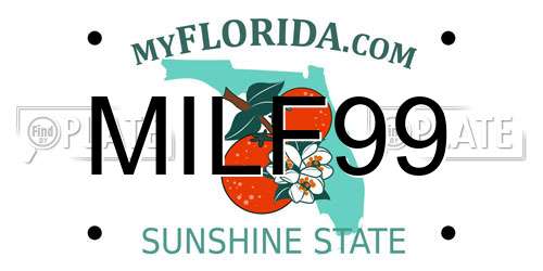 MILF99 Florida License Plate
