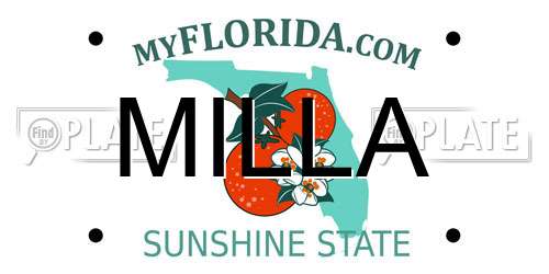 MILLA Florida License Plate