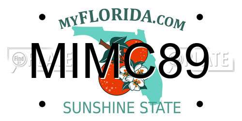MIMC89 Florida License Plate