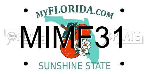 MIMF31 Florida License Plate