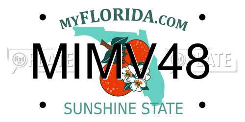 MIMV48 Florida License Plate