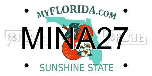 MINA27 Florida License Plate