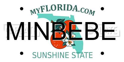 MINBEBE Florida License Plate