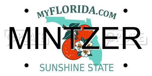 MINTZER Florida License Plate