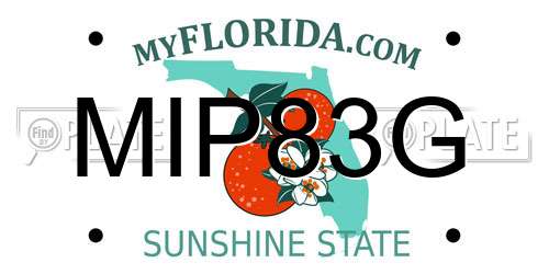 MIP83G Florida License Plate