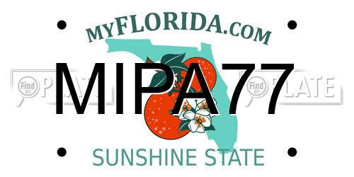 MIPA77 Florida License Plate