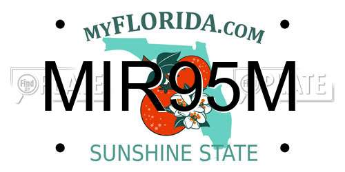 MIR95M Florida License Plate