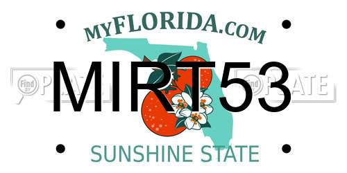 MIRT53 Florida License Plate