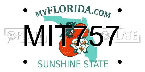 MIT757 Florida License Plate