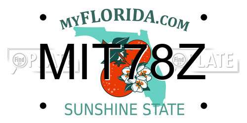 MIT78Z Florida License Plate