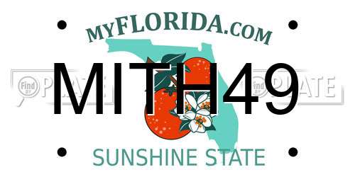 MITH49 Florida License Plate